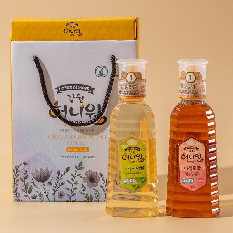 강원도양봉공동브랜드 허니원,허니원벌꿀선물세트6호